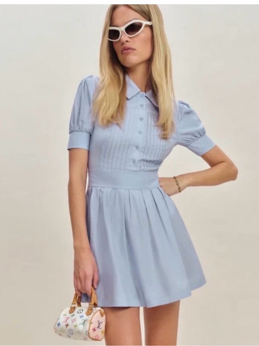 Reformation Light Blue Mini Dress